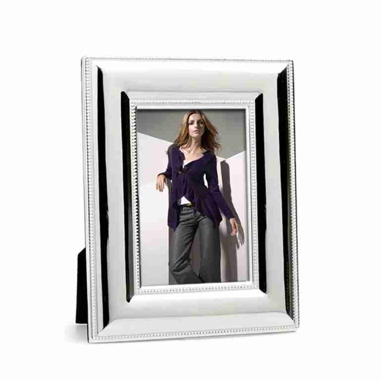 Whitehill Silverplated Wide Beaded Photo Frame 13cm x 18cm
